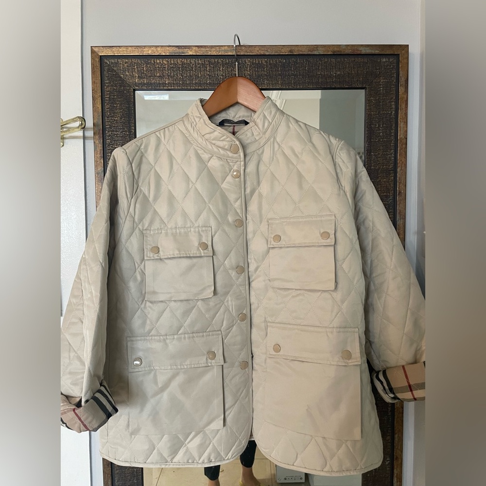 Burberry cream colour jacket size M